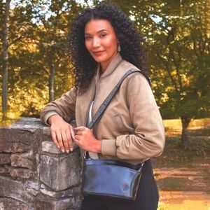 🏷️ Patricia Nash Marcie Black Leather Crossbody Handbag Purse
